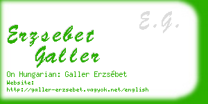 erzsebet galler business card